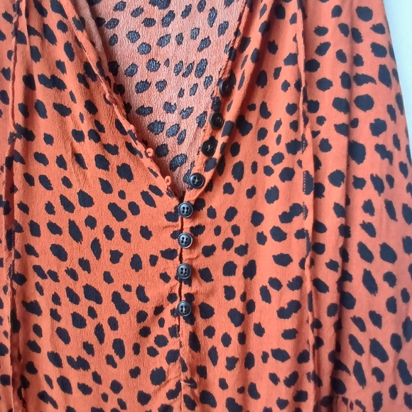 Forever 21 Rust and Black Spotted Romper - Picture 2 of 6